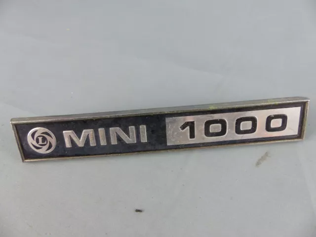 MINI COOPER 1000 sigle monogramme insigne logo emblème badge coffre en métal