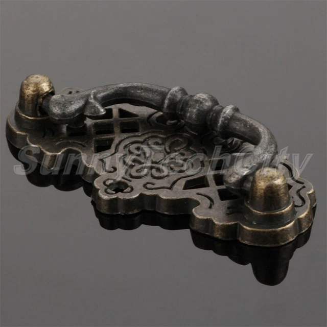 10x Vintage Cabinet Drop Knobs Door Cupboard Closet Drawer Dresser Pull Handles