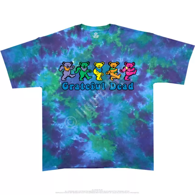 GRATEFUL DEAD-DANCING BEARS-TIE DYE T-SHIRT S-M-L-XL-XXL,3X-4X-5X-6X Garcia,Wier