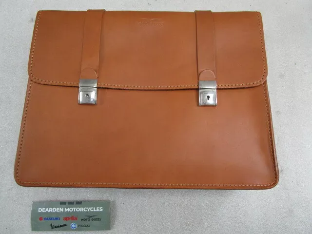 Genuine Moto Guzzi V7 Natural Leather Side Bag Tan 2S000295