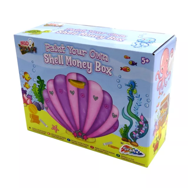 Grafix Paint Your Own Shell Money Box