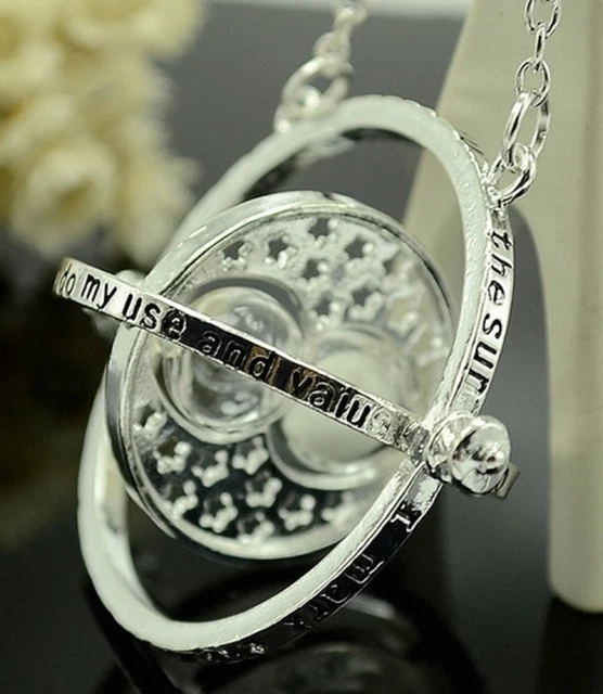 HARRY POTTER SILVER Time Turner Pendant Disney Jewelry Witch Craft