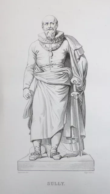 Gravure: Maximilien de Béthune duc de Sully par Espercieux & Pigeot - Furne 1850