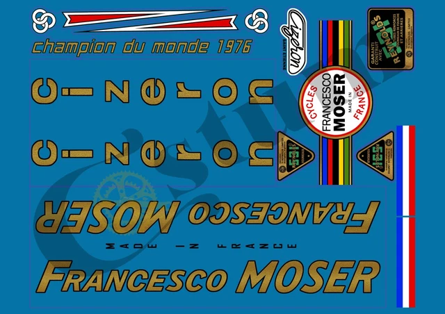 Stickers / Décalcomanies Vélo Moser Cizeron - MOSE202 - Fabriqué En France