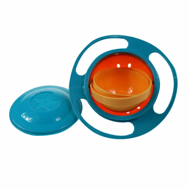 Baby Anti Spill Bowl 360 Rotate Universal Gyro Gravity Kids EatingTraining Cup 2