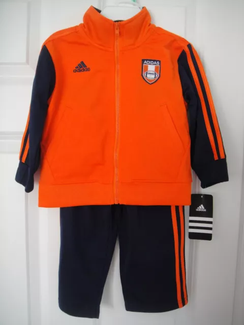 ADIDAS NWT Infant Boy 2PC Track Suit Jacket Pant Top Warm Up 12 18 24 Months