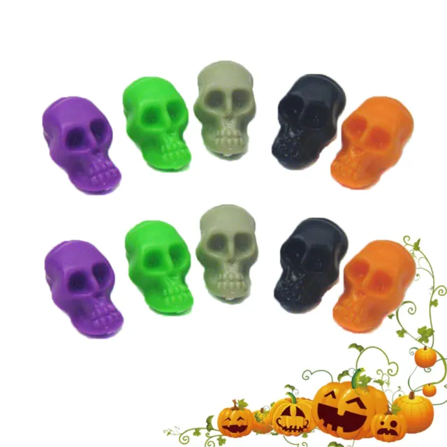 50 Stück Mini Halloween Schädel Requisiten Spielzeug Lustiges Plastikskelett Kin