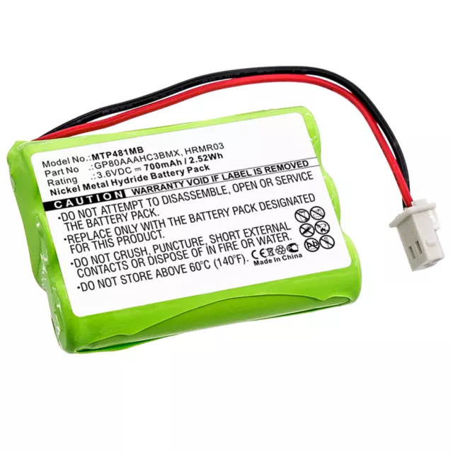 Batterie pour Motorola MBP36S Fisher Price M6163 J2458 TEL10160 J2457 700mAh