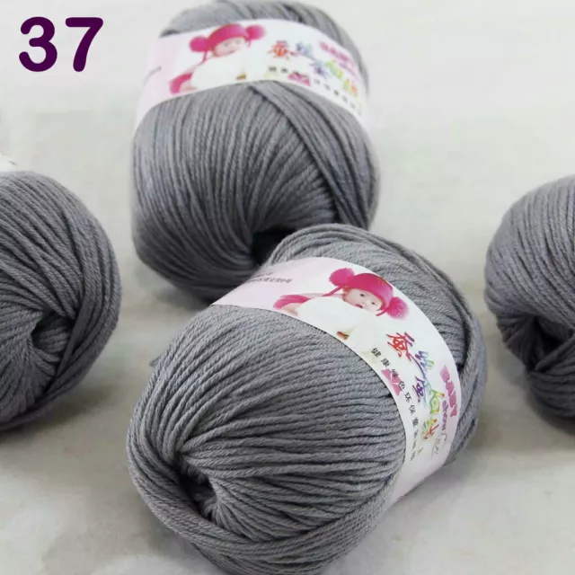 Sale 4 Skeinsx50g Cashmere Silk Wool Children Hand Knit Blankets Crochet Yarn 37