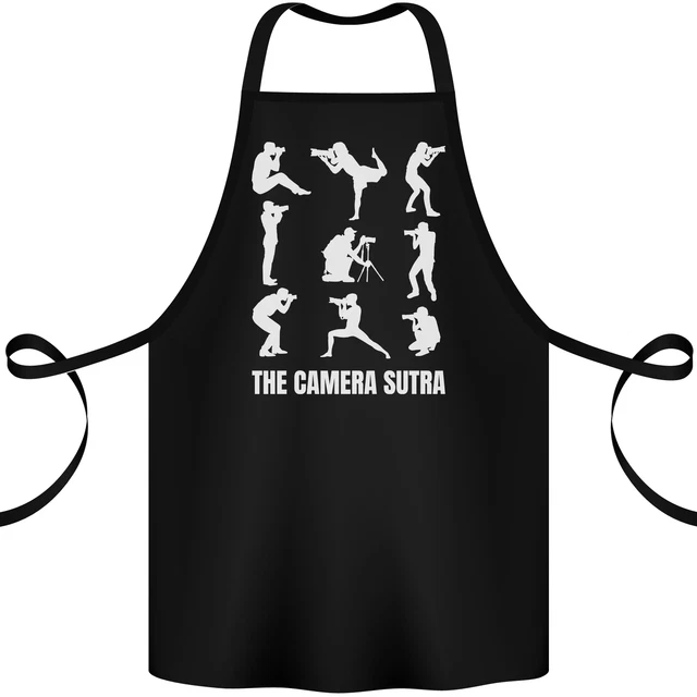 Camera Sutra Funny Photography Photographer Cotton Apron 100% Organic