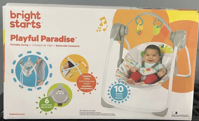Bright starts Playful Paradise Portable Baby Swing 10 Playful Melodies Unisex
