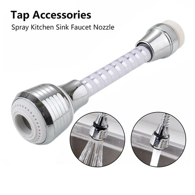 Robinet 1 Pièce 360° Tournant Salle de Bain Fixation Pliable Flexible