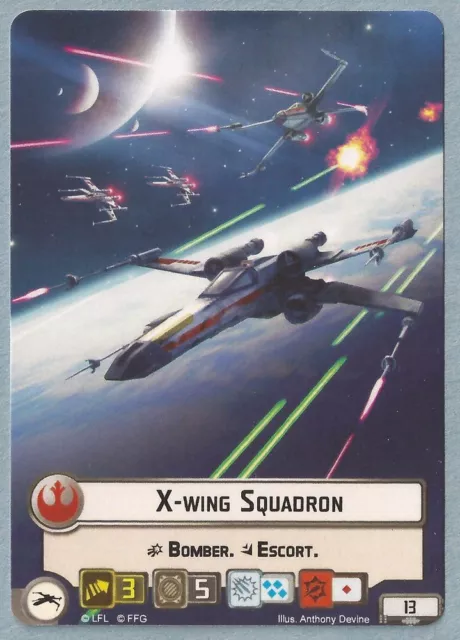 Star Wars Armada LCG offizielle FFG Miniaturen X Wing Squadron Alt Art Karte