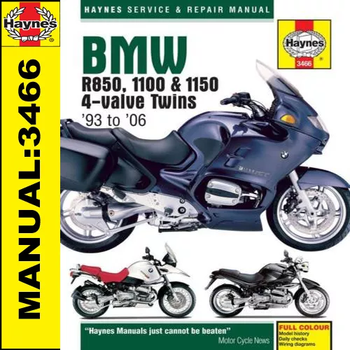 BMW R1150R R1150 Rockster R1150GS Adventurer 2001 - 2006 Haynes Manual 3466 NEW