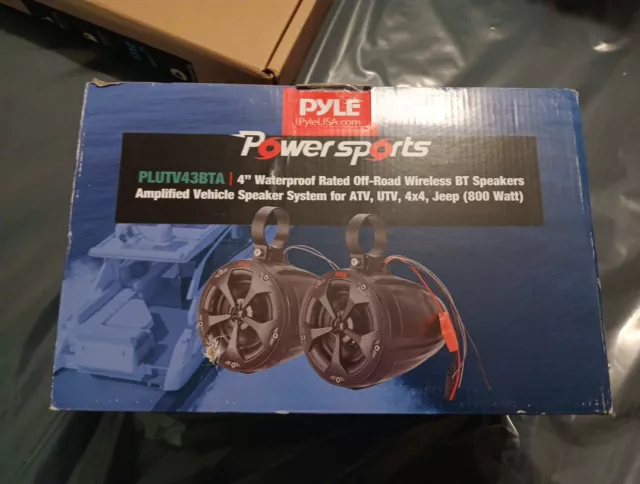 Pyle PLUTV43BTA 4’’ Waterproof Rated Off-Road Wireless BT Streaming Speakers