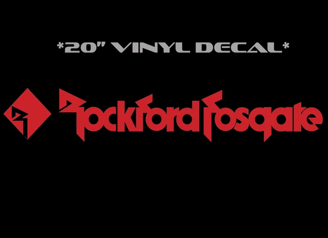 Rockford Fosgate Style Decal Sticker – Vinyl Car Audio Graphic For Windows, Bumper, Hood