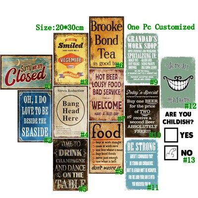 Time to Drink Vintage Metal Tin Signs Be Strong Retro Art Wall Decor Poster