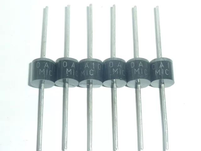 200Pcs 10A10 10A1000V 10amp R-6 MIC Axial Rectifier Diode DIP High Power