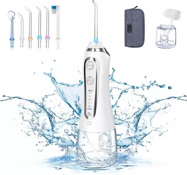 Cordless Oral Irrigator Teeth Water Flosser,5 Cleaning Modes & Gravity Ball.ExD