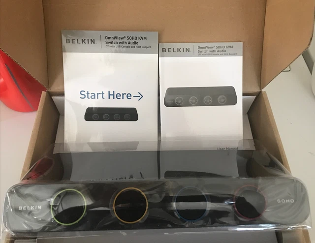Belkin F1Dd104l Soho For Port Dvi Kvm Switch brand new factory wrapped