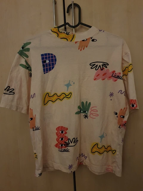 T-shirt Peach LIUNIC X H&M edizione limitata con stampa funky taglia età 10-12 anni