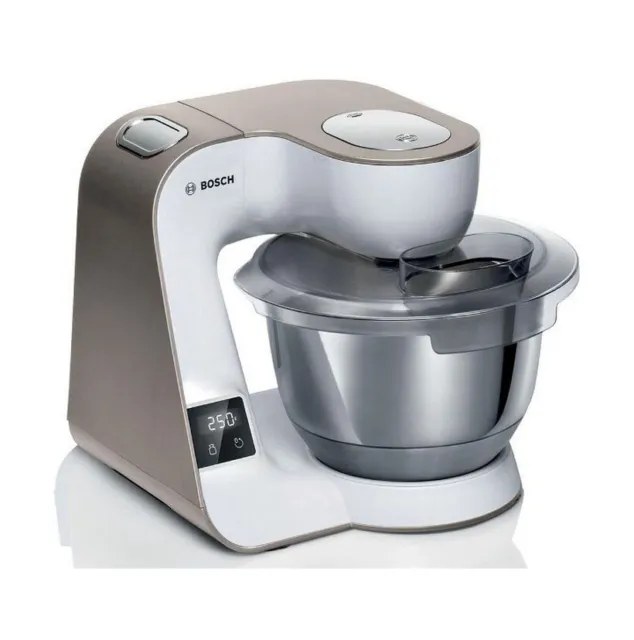 bosch robot pâtissier multifonction 3.9l 1000w blanc/champagne mum5xw20 mum5