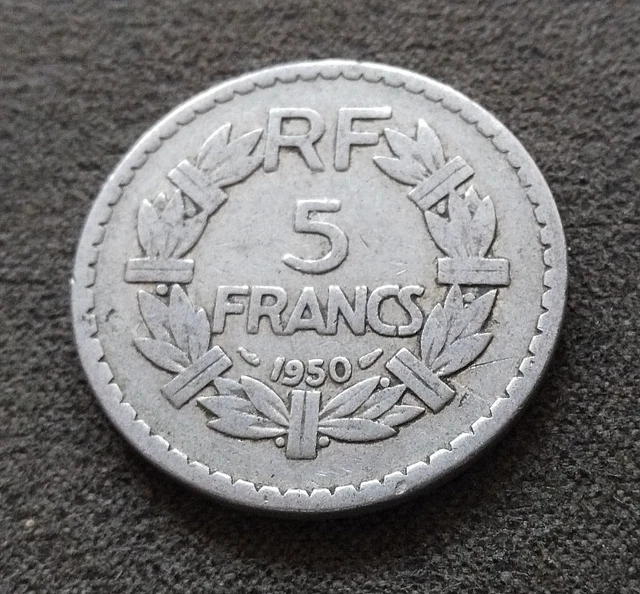5 Francs Lavrillier 1950 – France – Marianne Aluminium – Qualité SPL+