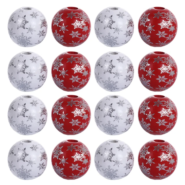 100pcs En bois Perle Pendentif Fabrication de bijoux Perles Diy De Noël Perles