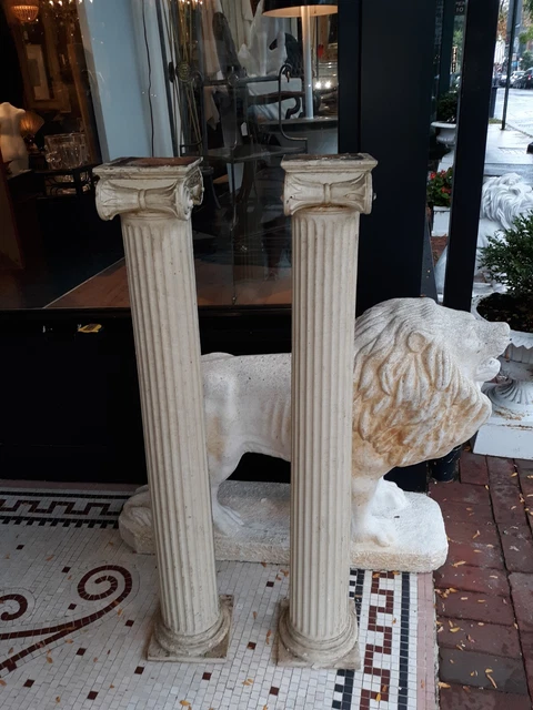 Pair Antique Wooden Architectural Salvage Columns 6