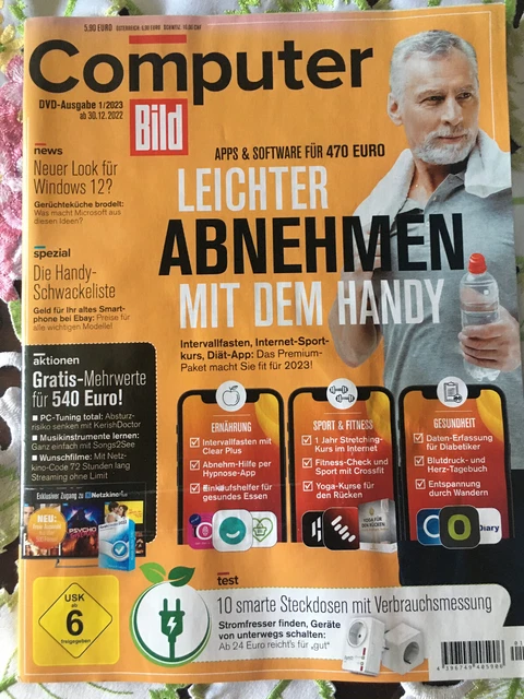 6 X COMPUTERBILD mit Heft-DVD Ausgabe 1/2023 bis 6/2023!!!! EUR 5,99 ...