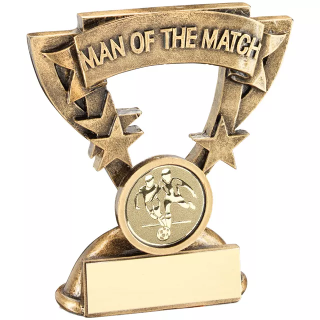 Man Of The Match Football Trophy 95Mm Free Engraving Rf818-Td