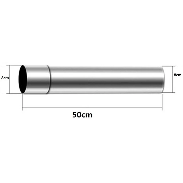 Pipe Chimney Flue Multi Fuel Rigid Thickened Smoke Universal 80mm*50cm