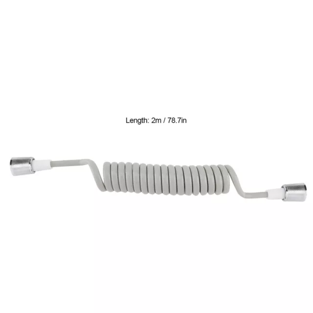 2 M Flexible De Douche Télescopique ABS Ressort De Remplacement Tuyau De Gris