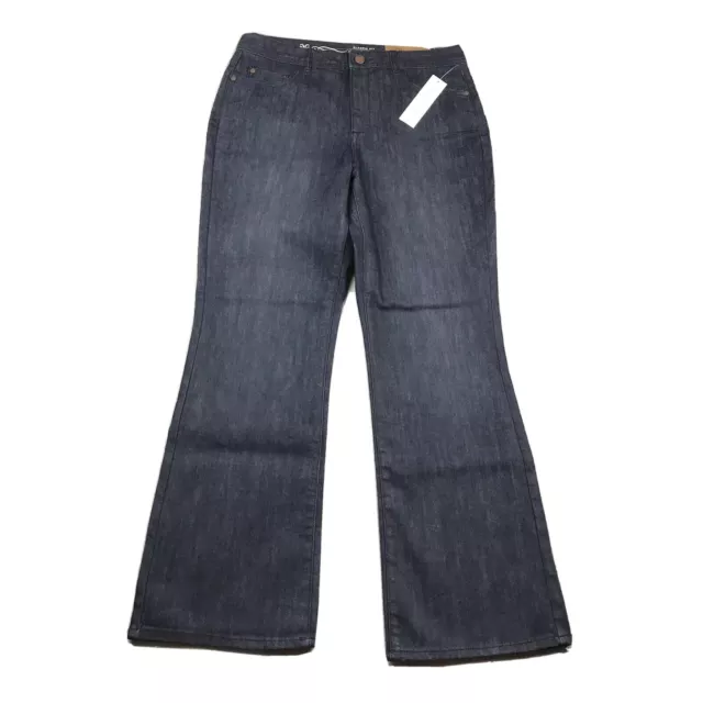 Coldwater Creek Jeans Womens P8 Blue Premium Denim Bootcut Leg Classic Fit NWT