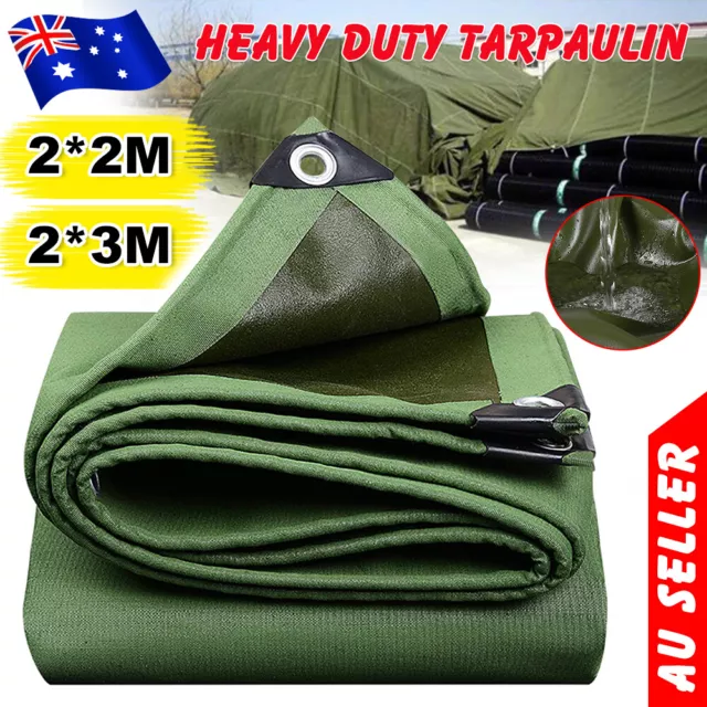 Canvas Tarp Tarpaulin Cover Canopy Sun Blocked Tent Dustproof Waterproof Outdoor