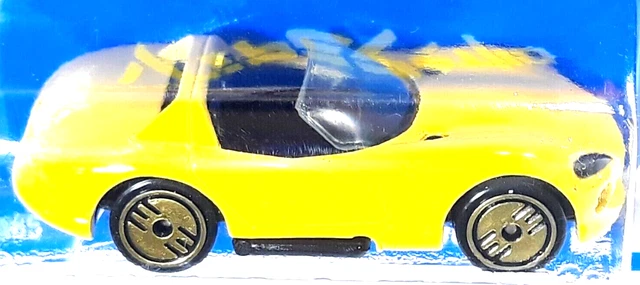 Hot Wheels Yellow Dodge Viper No Logo Gold Metal Speed UH 1992 Blue Card #210 3