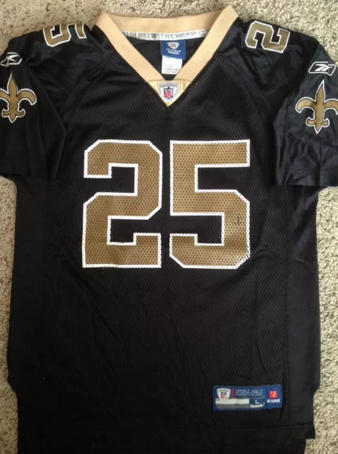 Youth Reebok On Field NFL New Orleans Saints #25 Reggie Bush Jersey L, Has Wear
