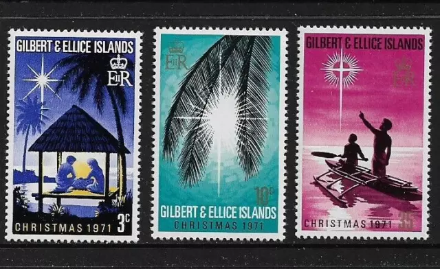 1971 GILBERT & ELLICE ISLANDS Christmas Set MNH (SG 190-192)