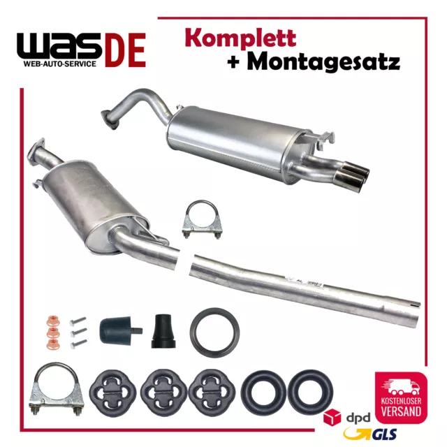 Auspuffanlage Auspuff ab Kat Audi A6 (4A, C4) 2.6 & 2.8 auch Avant + Anbaukit