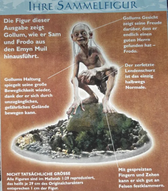 Herr der Ringe Figur: Gollum in den Emyn Muil #10 OVP + Heft EAGLEMOSS NEU 3