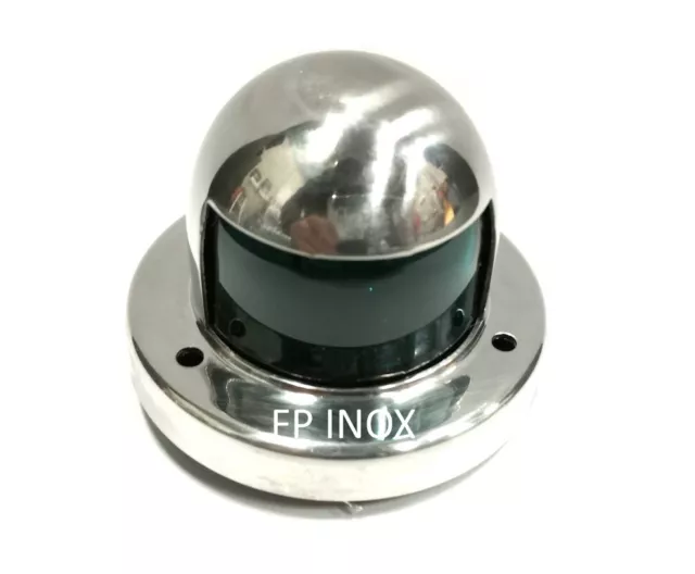 Feu de Navigation LED VERT Coque En inox et plastique Tribord 12 Volt Bateau