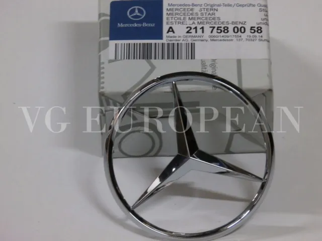 Mercedes-Benz E-Class Genuine Trunk Lid Emblem Star E320 E350 E500 E550 E55 AMG 2