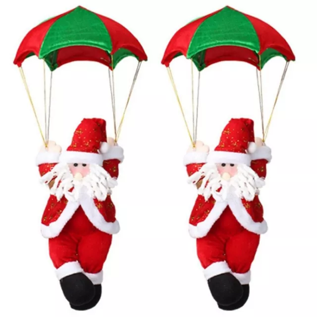 2X Paracaídas Papá  Decoraciones Navideñas Paracaídas Al Aire Libre Muñ6136