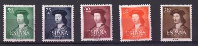 España 1952. Fernando el Catolico. Ed 1106 / 1110. MNH. **.