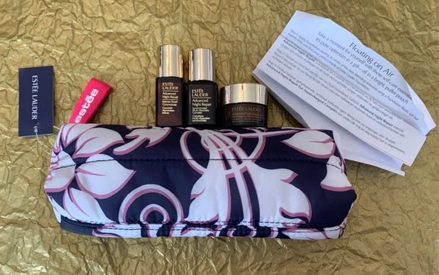 Mini Set de 3 Piezas Estee Lauder Flotante en el Aire Avance Noche Reparación + Bolsa Nueva