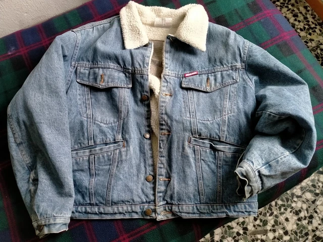GIUBBOTTO JEANS AMERICANINO imbottito vintage taglia L EUR 99 00