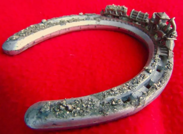 Vintage Collectible Horseshoe With Minature Pyrite Ore Train