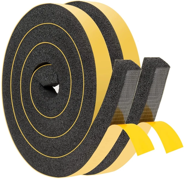 Window Air Conditioner Foam Tape 2 Pcs 1 Inch Wide X 1 Inch Thick Weather Stri..