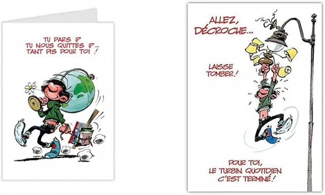 Carte Retraite Gaston Lagaffe Format A4 - Carte Géante Avec Enveloppe