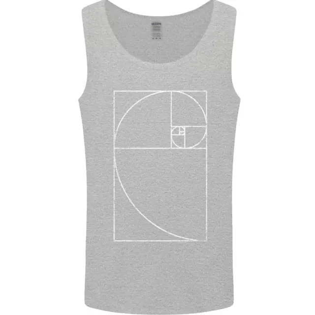 Fibonacci Espiral Dorado Geometry Matemáticas Hombre Camiseta sin Mangas